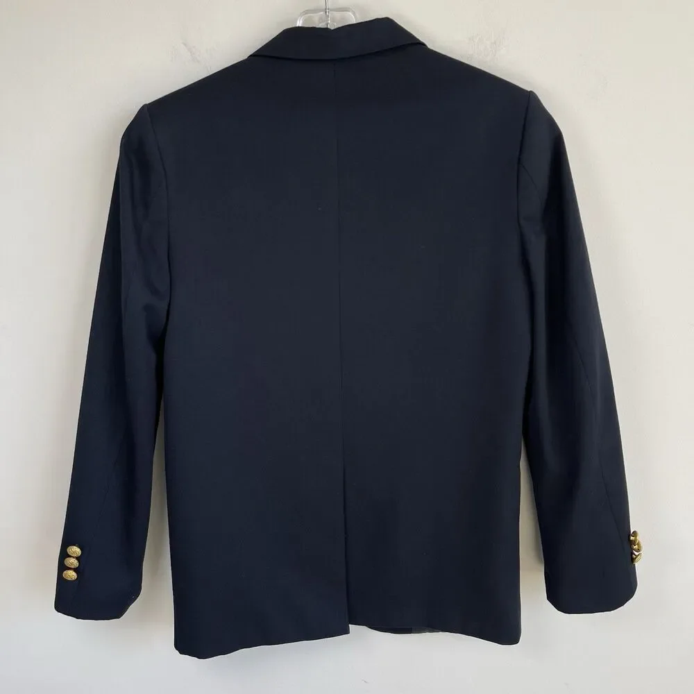 Izod Kids Boys Blazer Jacket Size 12 Navy Blue Gold Button Formal Preppy